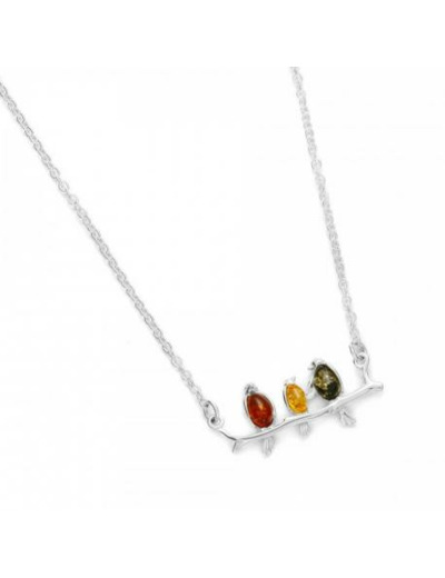 Collier argent Ambre - Magie d'Or