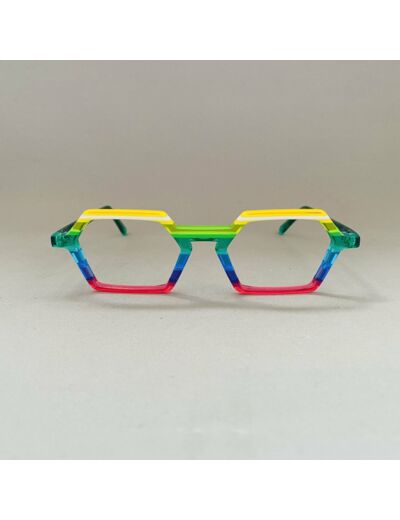 Lunettes de Vue De la Marque Wissing Modèle 3371 Coloris Vert-Multicouleurs – Monture Unique