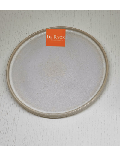 Salt & Pepper -Assiette ronde 20 cm Grès Beige – Faro – Lot de 4 – De Ryck