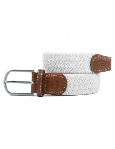 Ceinture tressée Billybelt blanche en cuir