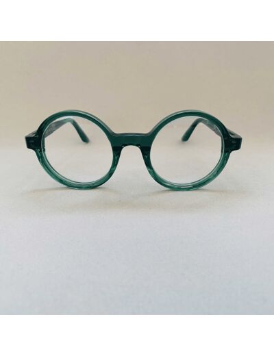 Lunettes de Vue Rondes Femme Couleur Cyan translucide Robert la Roche modèle Gene RLR 1133-013