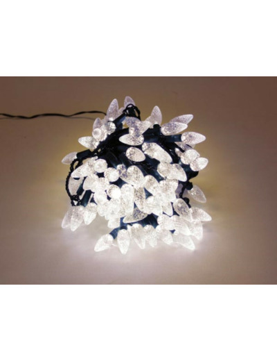 Guirlande 120 lampes blanc chaud - fil vert - 24 V