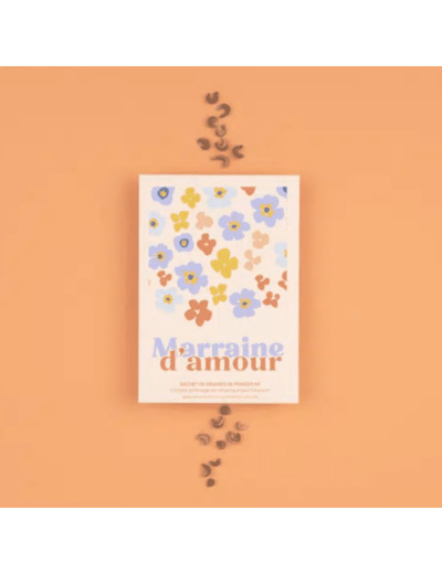 SACHET DE GRAINES "MARRAINE D'AMOUR" PENSEES FRANCAISES