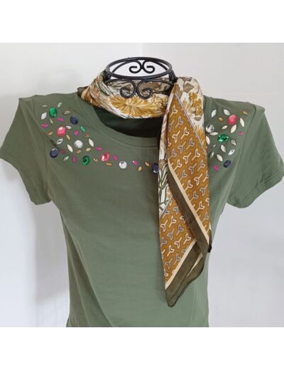 FOULARD CARRE IMITATION SOIE