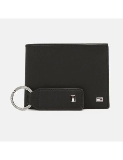 Coffret portefeuille et porte-clés Tommy Hilfiger noir