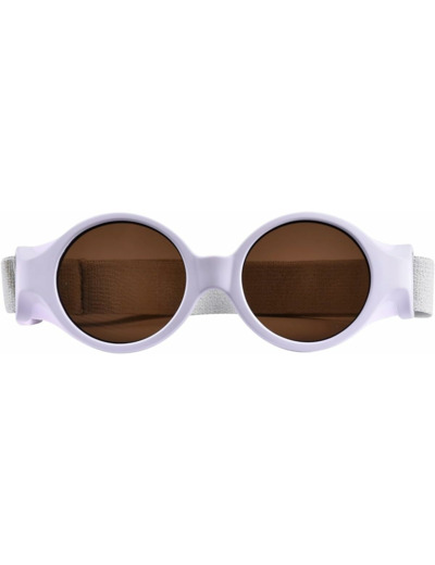 BÉABA, Lunettes de soleil pour bébé 0-9 mois, Protection 100% UV - CAT 4, Protection Latérale, Confort Optimal, Bandeau élastique ajustable, Collection Glee, Lila Lilas