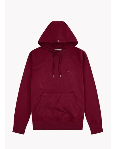 Sweat à capuche Tommy Hilfiger rouge en coton bio stretch