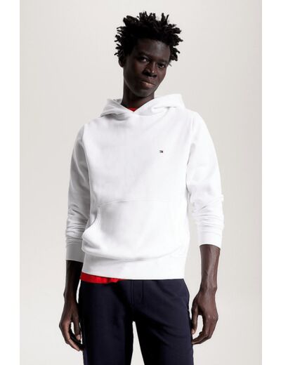 Sweat à capuche Tommy Hilfiger blanc en coton bio