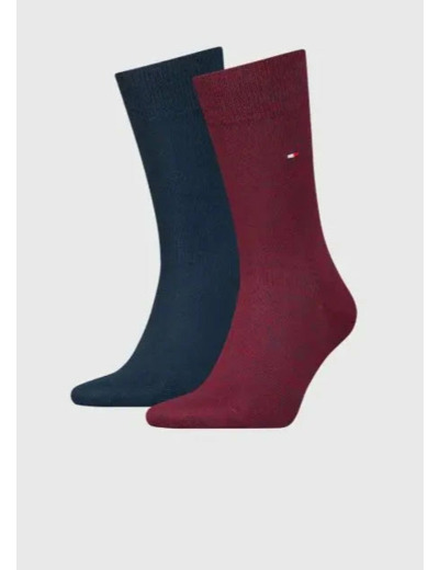 Lot de 2 paires de chaussettes Tommy Hilfiger bordeaux