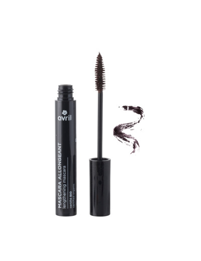 Mascara allongeant couleur marron, certifiée bio, AVRIL, 9,5ml