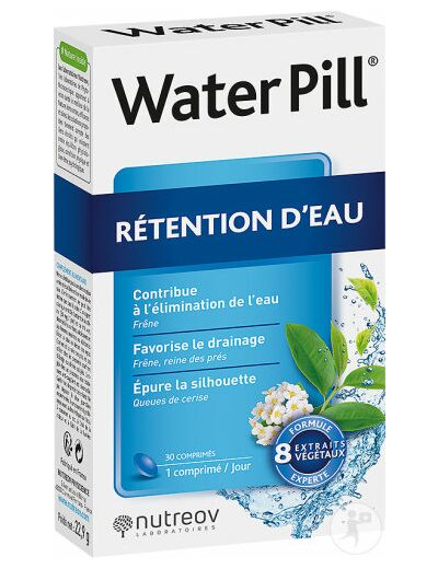 WaterPill, rétention d'eau, 30 comprimés, nutreov