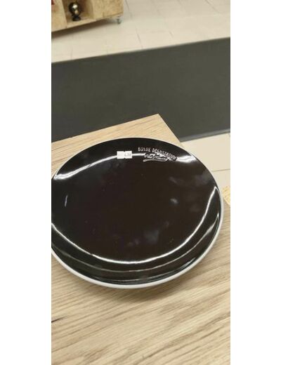 ASSIETTE À DESSERT NOIRE 21.5 CM "FAIT MAISON" Blanc ou Noir