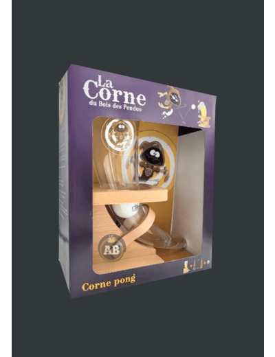 Coffret La Corne du bois des pendus (le verre+  la balle + 3 bières La Corne)