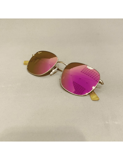 Lunettes de Soleil Olali Asian Fit  MJ 657 Femme De La Marque Maui Jim Coloris Doré Rose Jaune