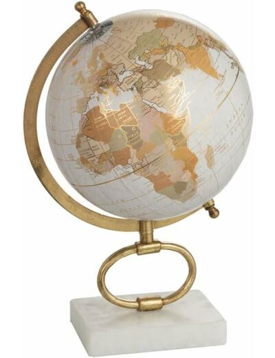 Rétro Décoration Globe Terrestre Pied en marbre