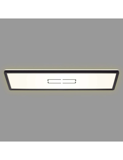 Briloner Leuchten - Plafonnier à LED avec effet de rétroéclairage 22 watts 2 700 lumens 4 000 kelvins blanc-noir 580x200x29mm (LxlxH) 3394-015