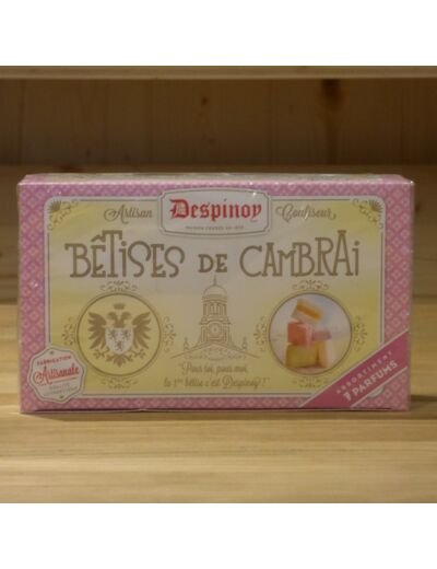 Bêtises de Cambrai Despinoy assortiment 7 parfums boite de 250 g.