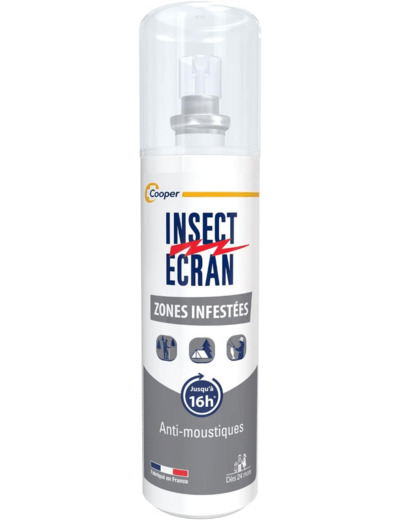 INSECT ECRAN - Anti-moustiques - Spray répulsif peau - Protection contre les piqûres de moustiques - Zones Infestées – Made in France - 100 ml