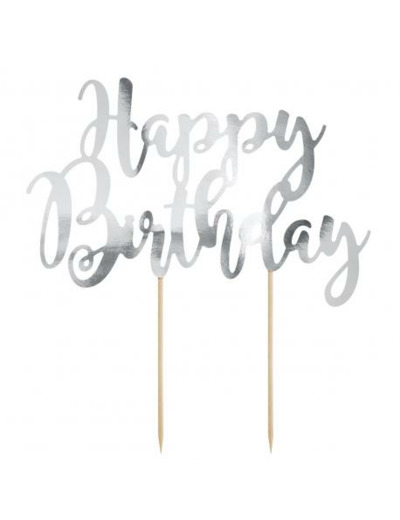 Cake topper Happy Birthday carton - Patiss&vous