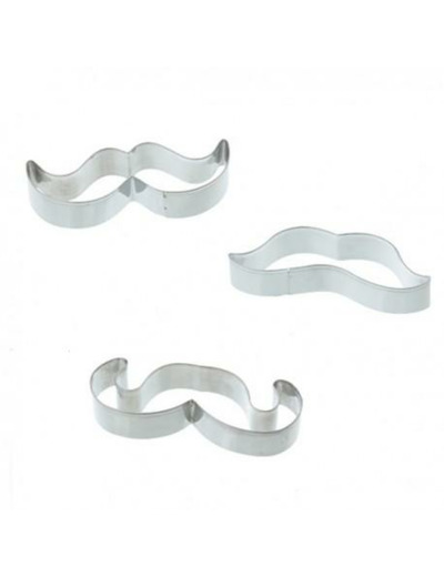 Emporte pièce Moustache x 3- Patiss&vous