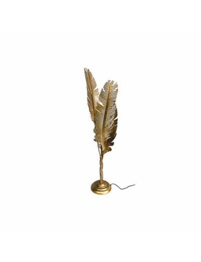 Lampadaire feuilles palme d'or