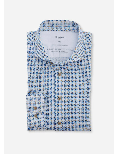 Chemise à motifs OLYMP bleue