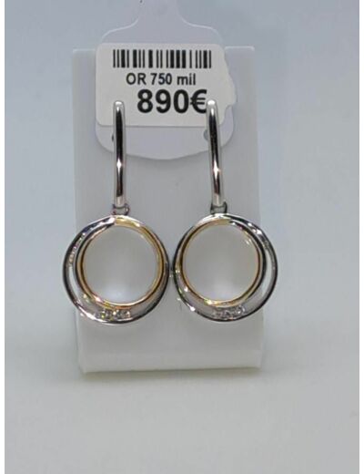 Boucles d'oreille pendantes diamant