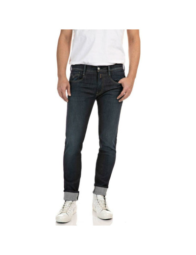 Jean slim Replay bleu en coton bio