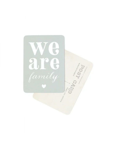 CARTE POSTALE WE ARE FAMILY / VINTAGE PAPER - CINQMAI