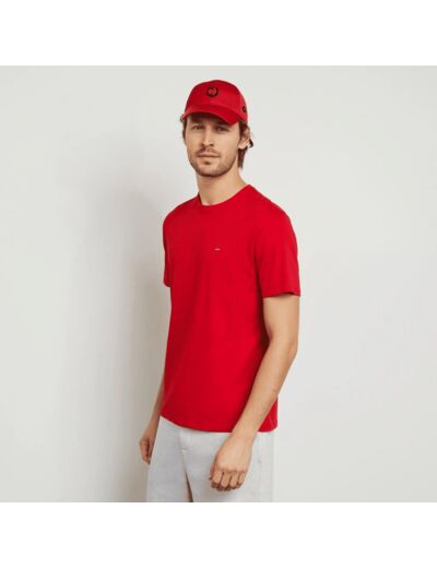 T-Shirt uni Eden Park rouge en coton