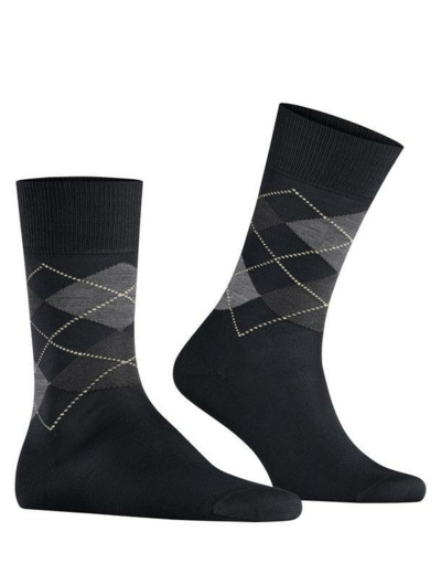 Chaussettes Manchester Burlington noires en coton bio