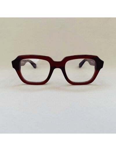 Lunettes de Vue Carrées Couleur Bordeaux Homme Robert la Roche modèle Sigmund CR004-04