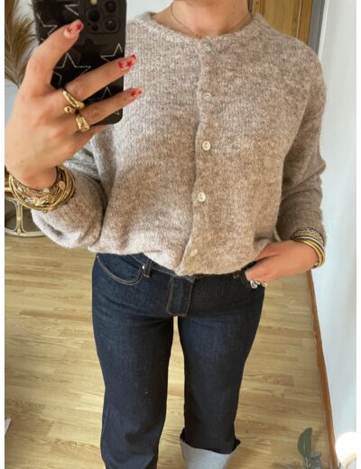 Pull Gilet Taupe