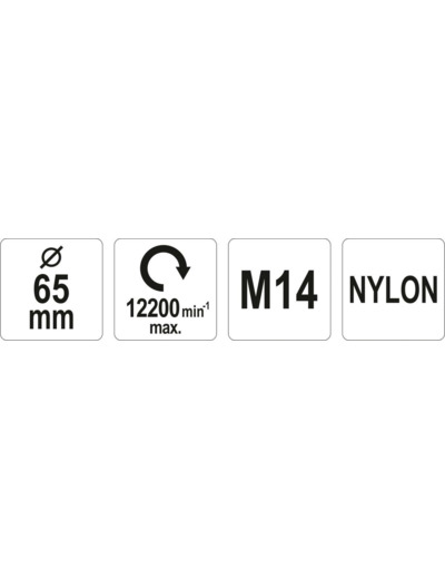 YT-47785 / Brosse boisseau nylon 65 mm pour meuleuse