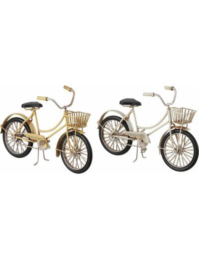 J-Line Velo Femme Panier Metal Beige ou Jaune